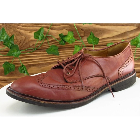 Cole Haan Shoes Sz 10.5 M Brown Wingtip‎ Oxfords Leather Men - Picture 1 of 9